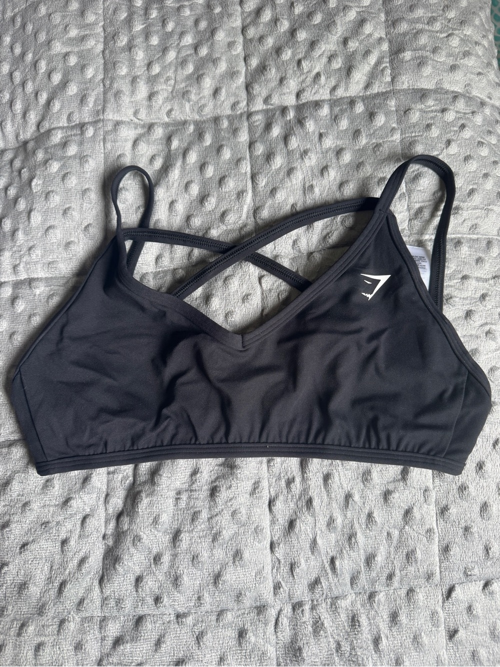 Gymshark Black Crossback Light Support Sports Bra